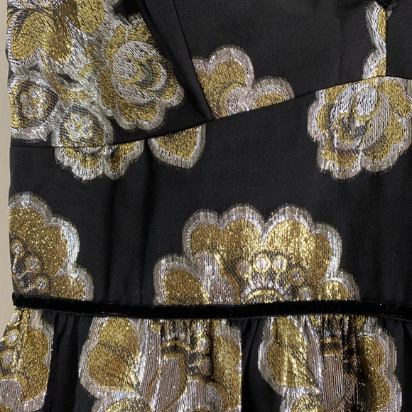 J.Crew Collection V-neck dress in metallic silk - Picture 5 of 7